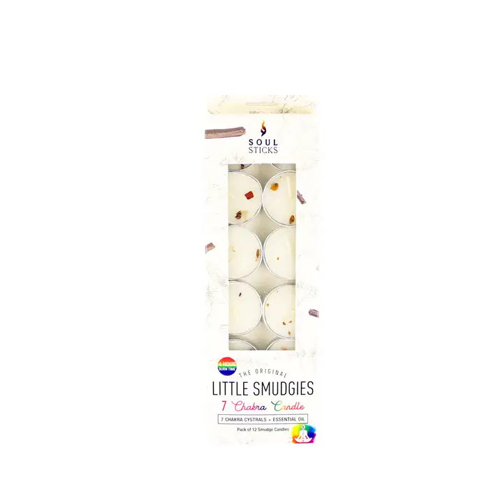 Sage, Palo Santo, Lavender Assorted Tealights, Soy & Essential Oil, Little Smudgies Candles, Pack of 12 FB3283