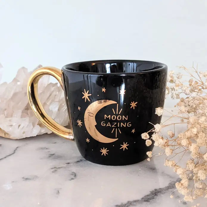 Reiki Charged Lunar & Solar Black Mug FB3375