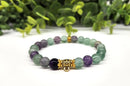 Rainbow Fluorite with Dragonfly or Hamsa Charm Power / Prayer Bracelet  FB3435 💛