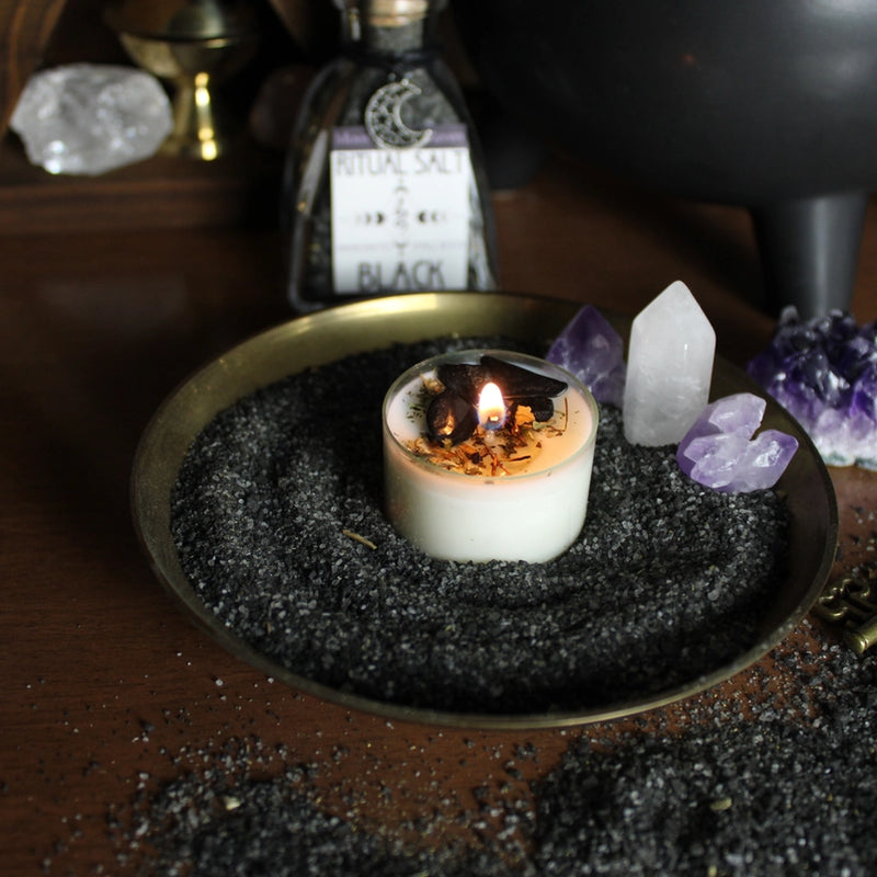 Protection Salt, Black Ritual Salt with Pure Essential Oils FB3299 🐦‍⬛