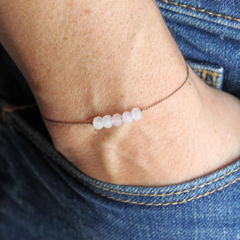 Twisted Silk Cord & Gemstone Bracelets, Reiki Charged FB3155 🌸
