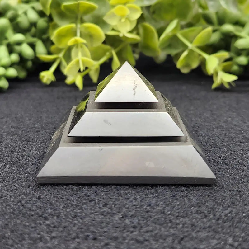 Shungite Sakkara Pyramid, powerful healing crystal for protection FB2180