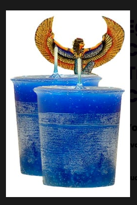 Reiki Charged, Hand-Poured Candle - Egyptian Goddess, Healer, Inner Power 💙