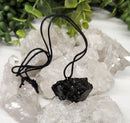 Shungite Elite / Noble Rough Pendant with Cord FB2514 🐦⬛