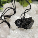Shungite Elite / Noble Rough Pendant with Cord FB2514 🐦⬛