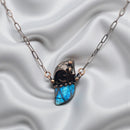 Labradorite Freeform with Copper Moon & Star Necklace FB3230 💠