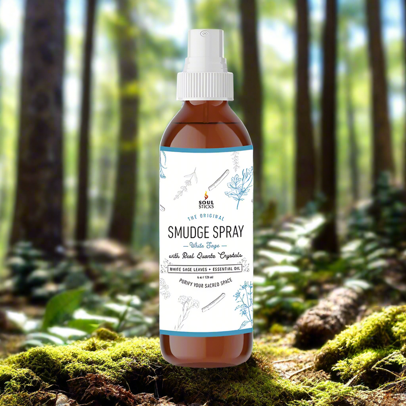 White Sage, or Palo Santo Smudge Spray with Clear Quartz FB1732 🌿