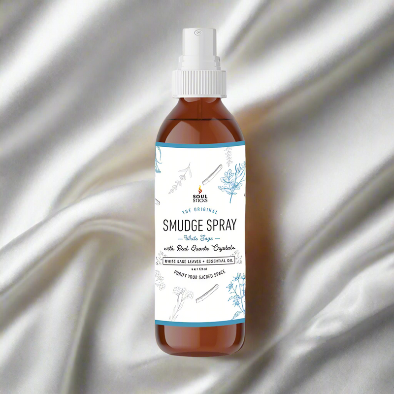 White Sage, or Palo Santo Smudge Spray with Clear Quartz FB1732 🌿
