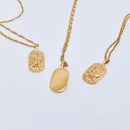 Zodiac Gold Plated Constellation Necklaces with CZ FB3458 π
