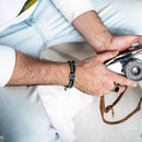 Apollo’s Shield - Unisex / Men's Bracelet of Power, Malachite, Onyx and Tiger Eye 🦉