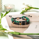 Apollo’s Shield - Unisex / Men's Bracelet of Power, Malachite, Onyx and Tiger Eye 🦉
