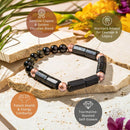 Copper, Golden Obsidian, Black Tourmaline Unisex Bracelet of Power CI521 💛