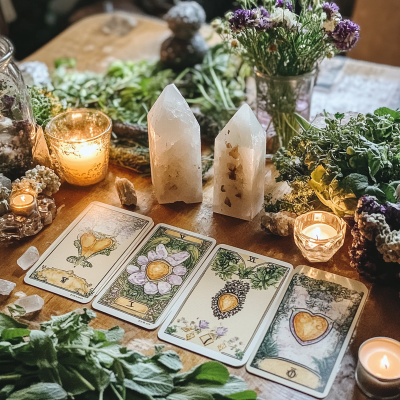 Three Card Tarot Reading with Intuitively Chosen Crystal FB1927 🌛