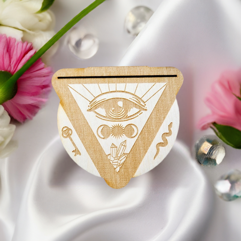 Third Eye Wood Tarot / Oracle Card Holder FB1378