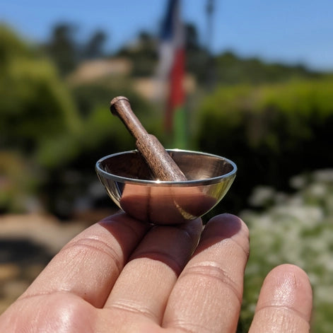 Brass Singing Bowl from Nepal,  Mini or Small Set, FB3385