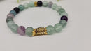 Rainbow Fluorite with Dragonfly or Hamsa Charm Power / Prayer Bracelet  FB3435 💛