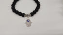 Black Obsidian Power / Prayer Bracelet with charm FB1301 🩷