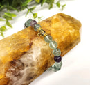 Rainbow Fluorite with Dragonfly or Hamsa Charm Power / Prayer Bracelet  FB3435 💛
