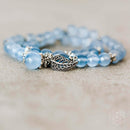 Chalcedony Elegant Calming Bracelet with Leaf Charm 7069638 💎