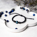 Tiger Eye & Black Agate Stability Bracelet CI154AY 🌸