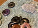 Gemstone "Donuts" or Pi Stones for Jewelry, Crystal Grids or Sphere Stand FB1788