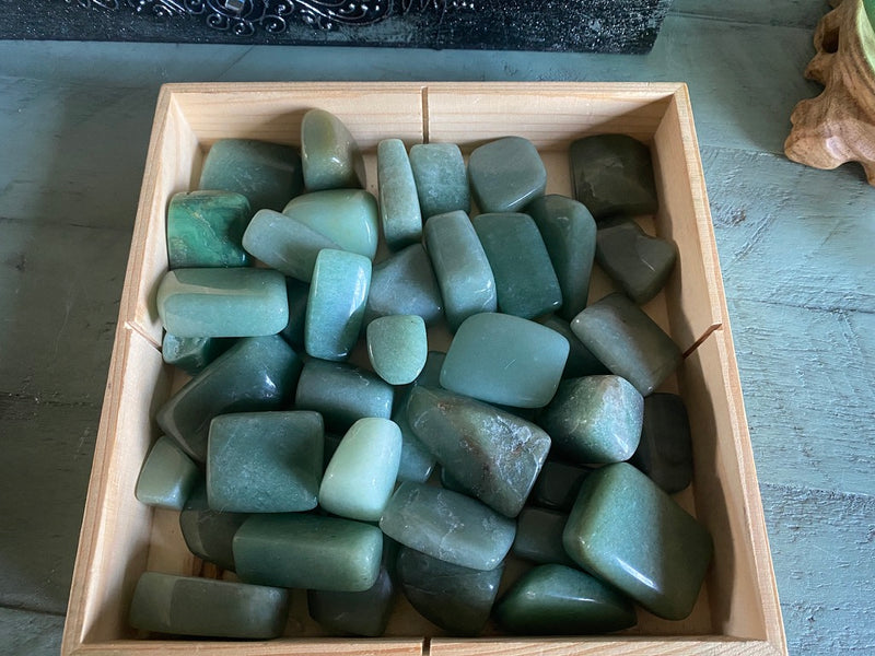 Tumbled Green Aventurine, Dark and Creamy Light - Heart Chakra, Love & Decisiveness, Extra Large and Jumbo sizes