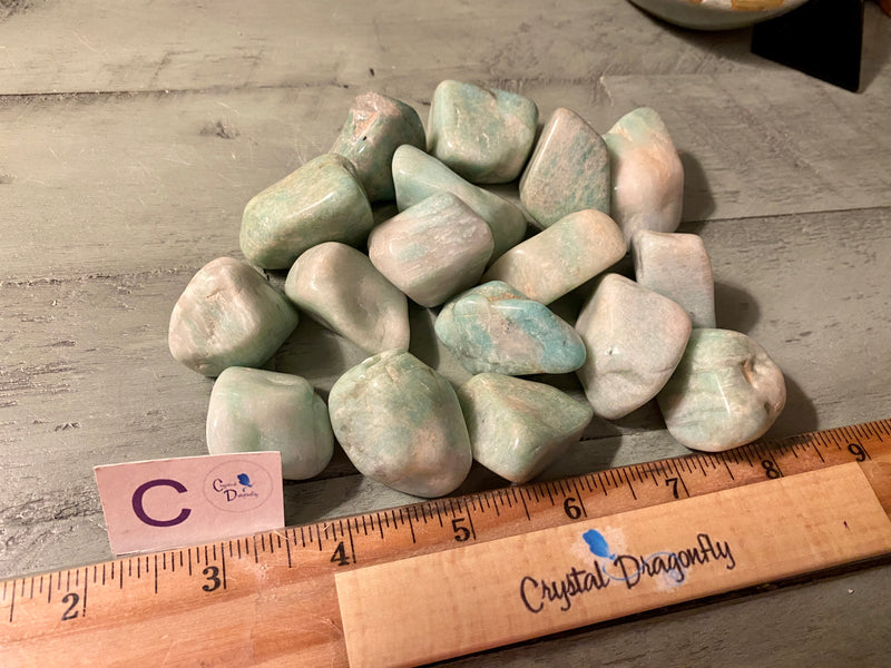 Tumbled Amazonite (Russian) - Soothing, attracts Luck & Money FB1078