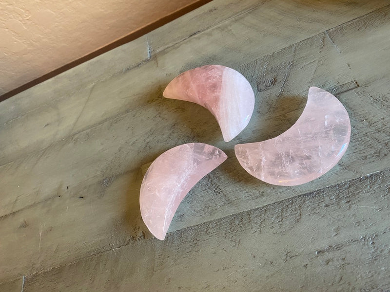 Rose Quartz Crescent Moon FB2942
