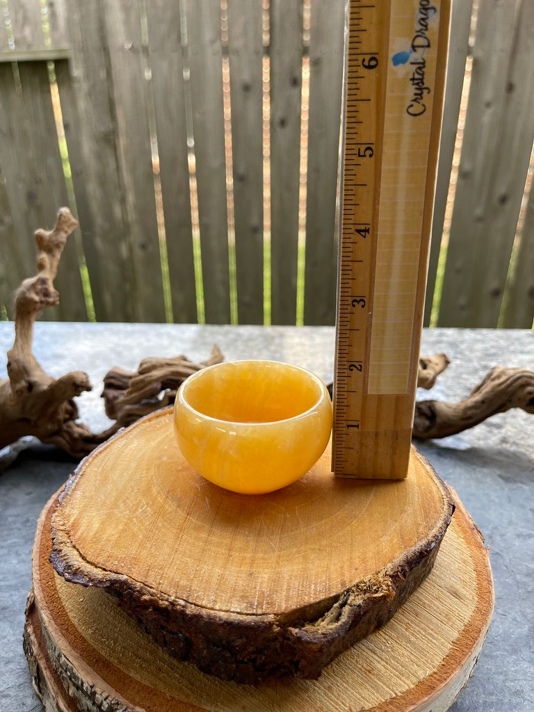 Gemstone Bowls, Thick Orange Calcite or Small Tiger Eye FB2691