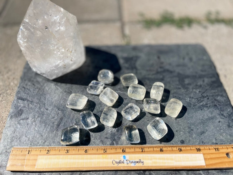 Tumbled Clear Yellow Calcite  AA Quality- Releases Fear, Prosperity & Depression FB1742