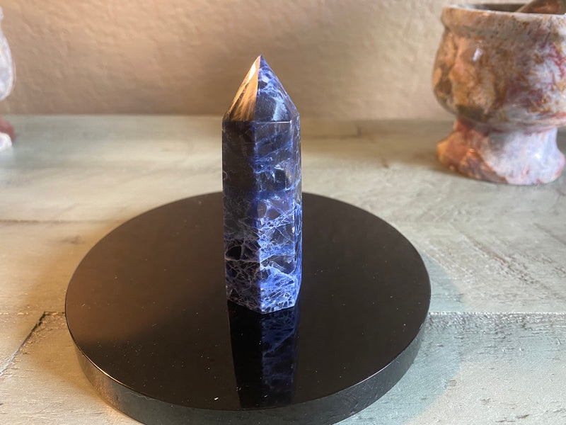 Sodalite Standing Polished Point (Tower) for positive changes, communication, FB2627