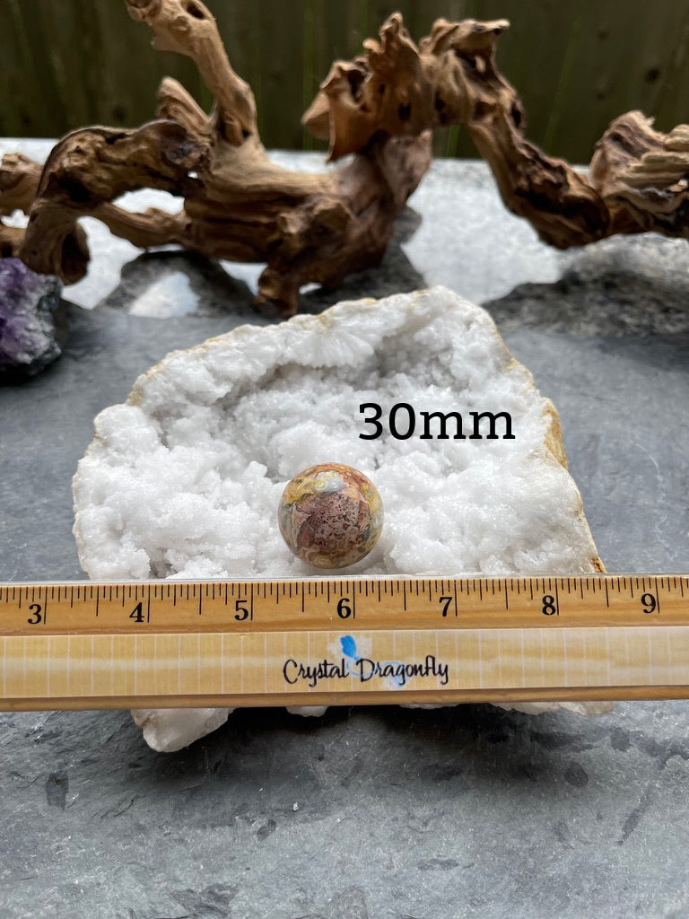 Crazy Lace Agate Small Sphere from Madagascar, joy, happiness and optimism FB3030