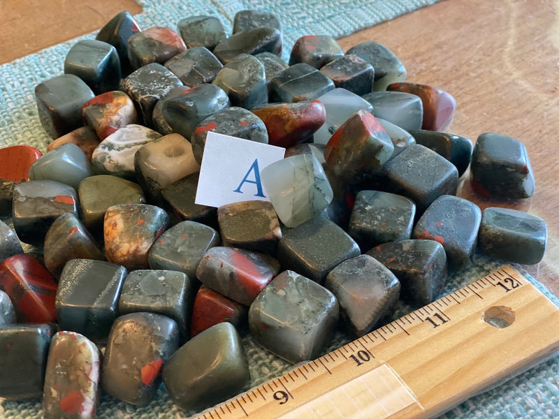 Tumbled African Bloodstone Cube-like