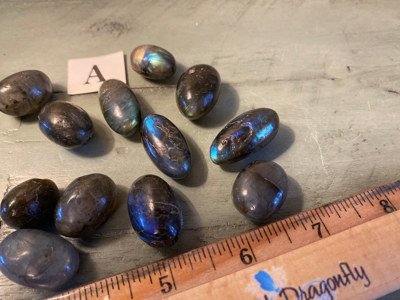 Tumbled Labradorite for Emotional Healing, Stone of Magic & Psychic Abilities, Rounded Ovals