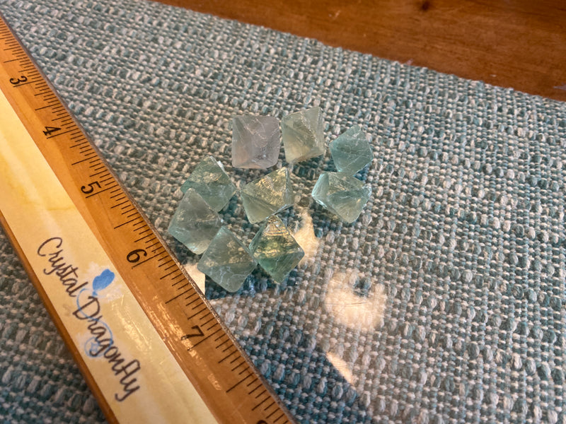 Rainbow Fluorite Natural Octahedrons for confidence, intuition, neutralize stress, FB2114