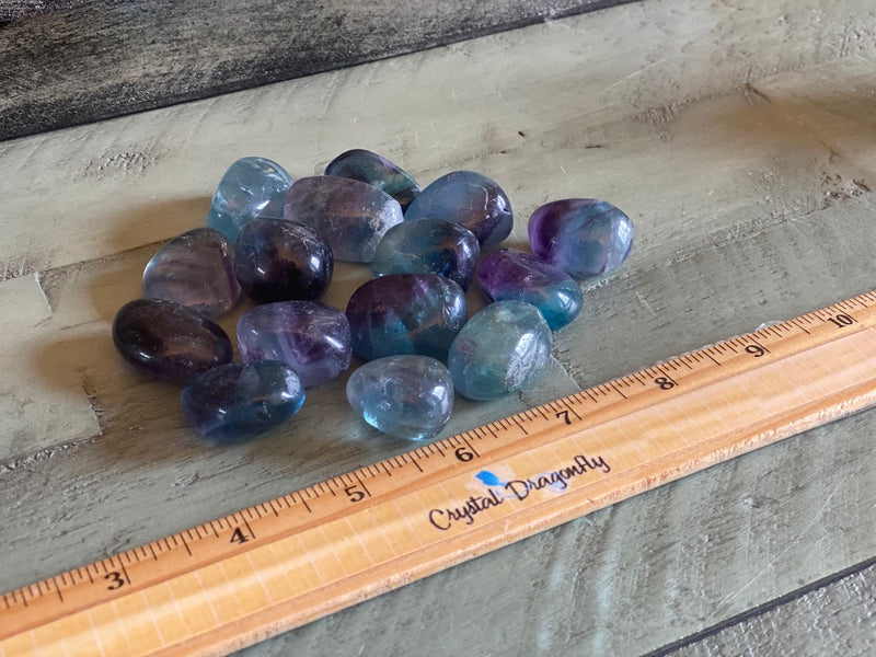 Tumbled Rainbow Fluorite for Confidence, Stress & Negative Energy