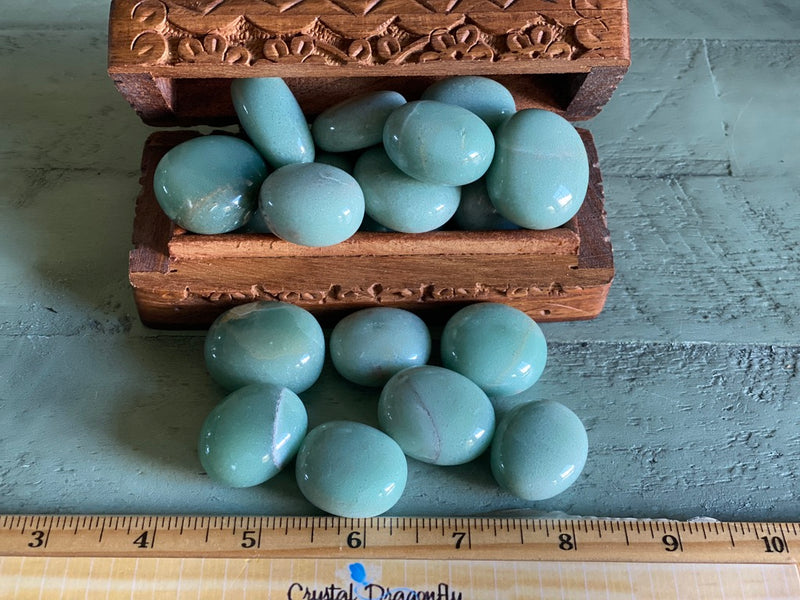 Tumbled Green Aventurine, Dark and Creamy Light - Heart Chakra, Love & Decisiveness, Extra Large and Jumbo sizes