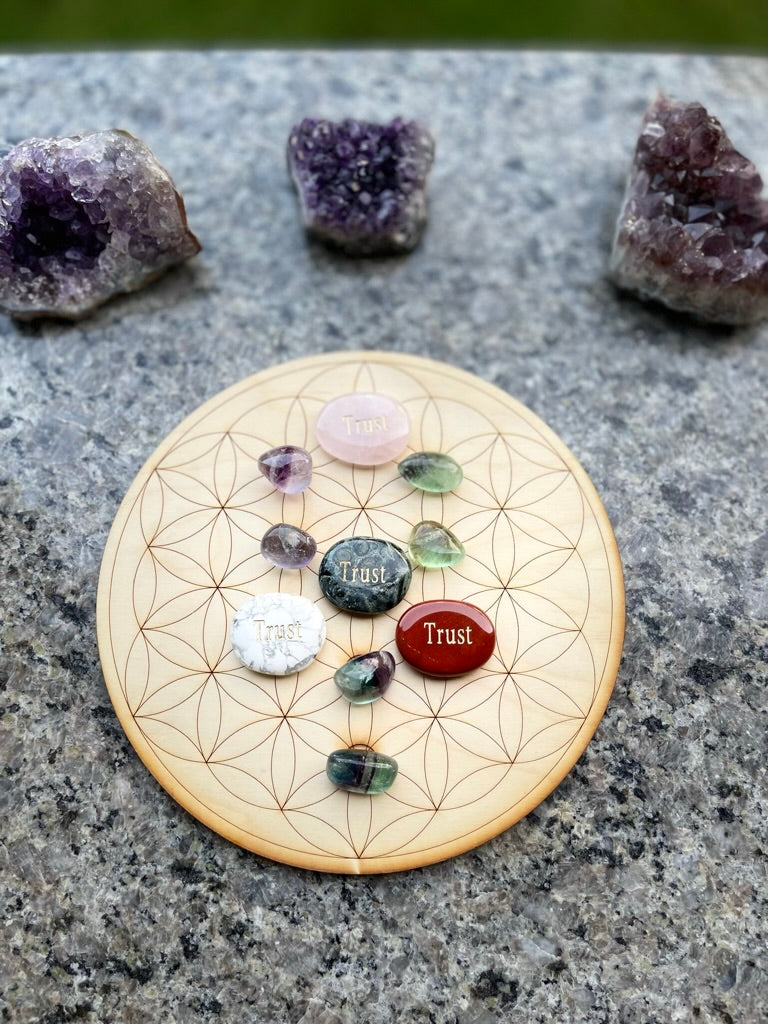 TRUST Wordstone Totem / Spirit Stone Engraved on Assorted Gemstones