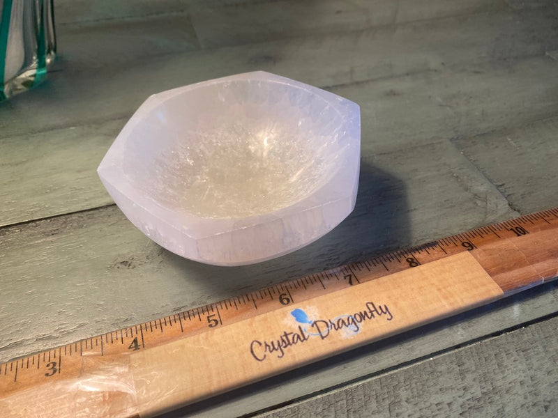 Selenite Hexagon Bowls, strong vibration, Angelic Realm FB2651