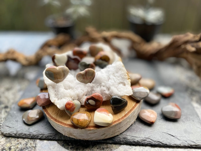 Desert Jasper Heart (Polychrome Hearts) from Madagascar FB1845