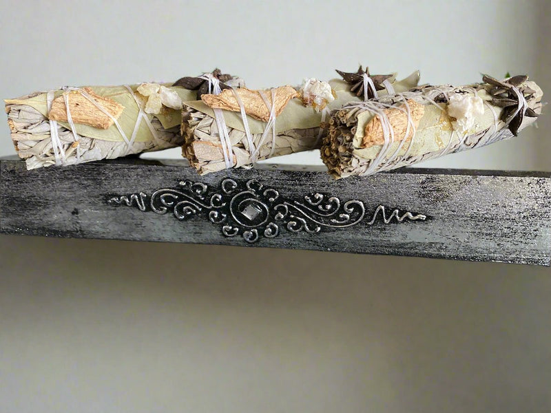 Smudge Stick set of 3 - Anise Star, White Sage, Copal Resin & Ginger FB2996