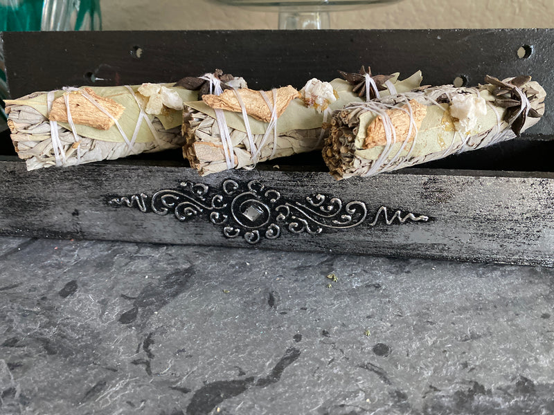 Smudge Stick set of 3 - Anise Star, White Sage, Copal Resin & Ginger FB2996