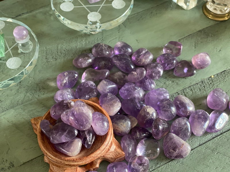 Tumbled Amethyst - Stone of Meditation, Soothes the Mind, Opens Intuition