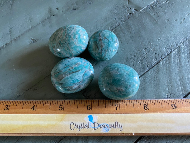 Graphic Amazonite Pebbles from Madagascar FB1379