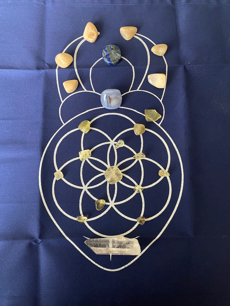 Sacred Geometry, Goddess Altar Cloth / Crystal Grid Base / Layout FB2233