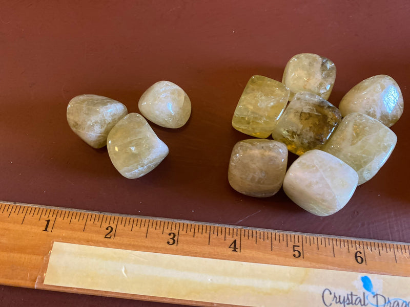 Tumbled Citrine, Natural, Cube-like shape - Stone of Success, Harmony & Cheerfulness FB1541