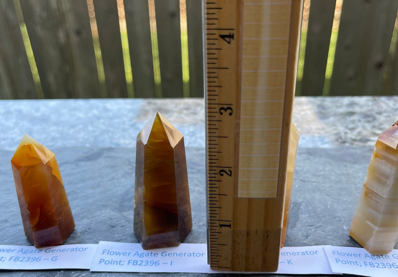 Peach Agate Generator Polished Standing Point from Madagascar (Tower) FB2396 🍑