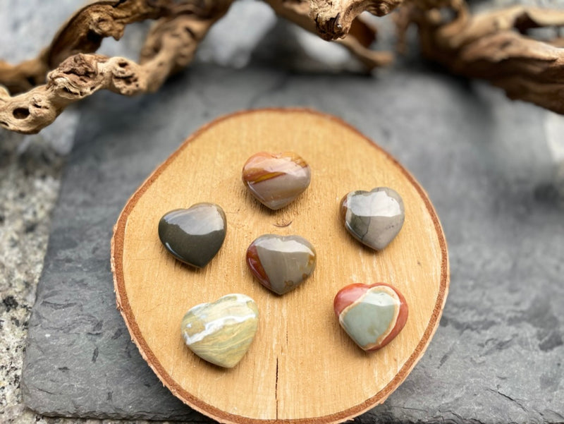 Desert Jasper Heart (Polychrome Hearts) from Madagascar FB1845