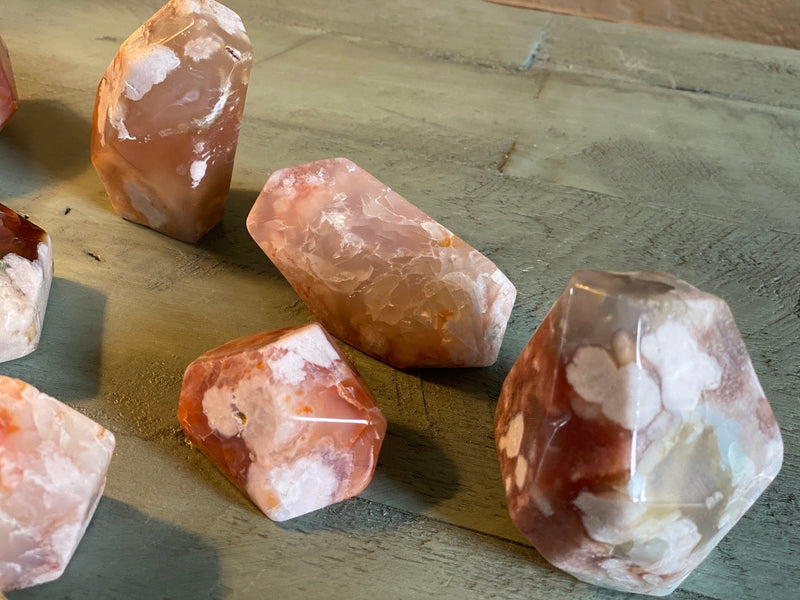 Flower Agate Polished Free Form from Madagascar FB2918