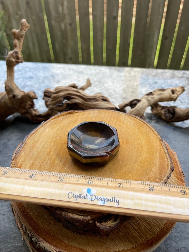 Gemstone Bowls, Thick Orange Calcite or Small Tiger Eye FB2691